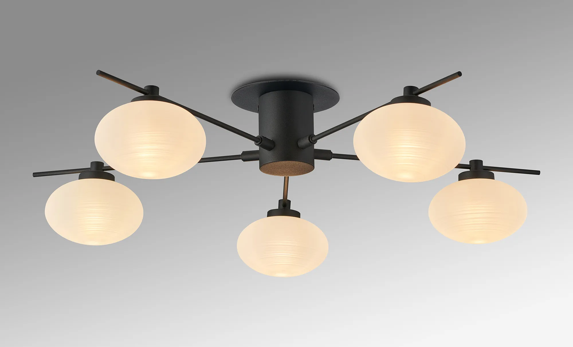 Addie Satin Black Ceiling Lights Deco Multi Arm Fittings Addie Satin Black Ceiling Lights Deco Multi Arm Fittings